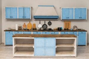 Professional repainting of kitchen cabinets to transform the space with a refreshed and customized finish