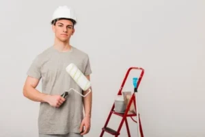 Skilled professional painters working on residential and office interiors with high-quality tools and techniques